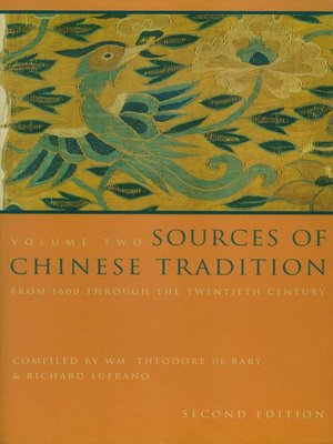 Sources of Chinese Tradition - ebook